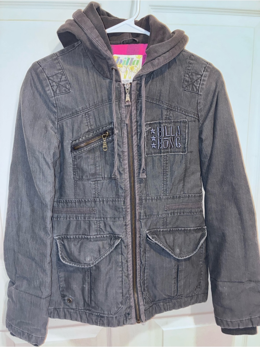 Billabong Gray Hooded Jacket